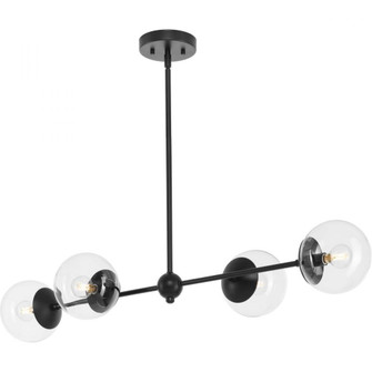 Atwell Collection Four-Light Matte Black Mid-Century Modern Island Light (149|P400326-31M)