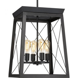 Briarwood Collection Four-Light Farmhouse Textured Black  Chandelier Foyer Light (149|P500178-031)