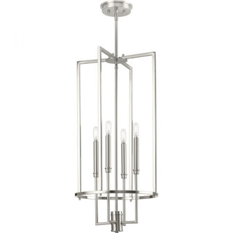 Elara Collection Four-Light New Traditional Brushed Nickel Chandelier Foyer Light (149|P500363-009)