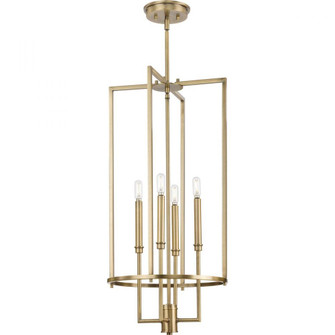 Elara Collection Four-Light New Traditional Vintage Brass Chandelier Foyer Light (149|P500363-163)
