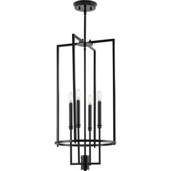 Elara Collection Four-Light New Traditional Matte Black Chandelier Foyer Light (149|P500363-31M)