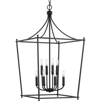 Parkhurst Collection Eight-Light New Traditional Matte Black Chandelier Foyer Light (149|P500371-31M)
