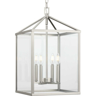 Hilllcrest Collection Four-Light Brushed Nickel Transitional Hall & Foyer Light (149|P500440-009)