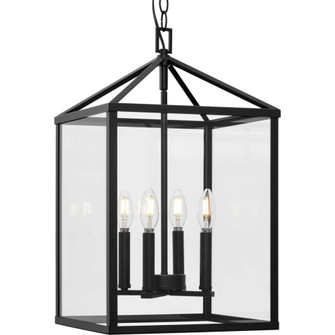 Hilllcrest Collection Four-Light Matte Black Transitional Hall & Foyer Light (149|P500440-31M)