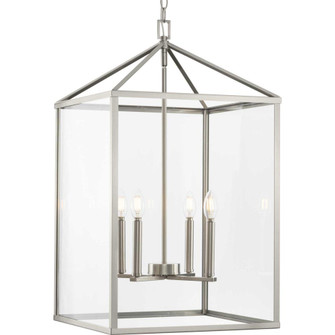 Hilllcrest Collection Four-Light Brushed Nickel Transitional Hall & Foyer Light (149|P500441-009)