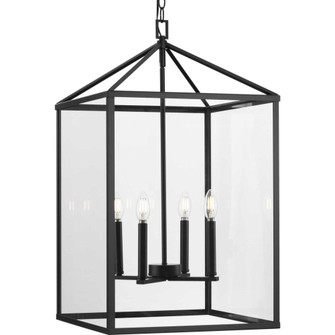 Hilllcrest Collection Four-Light Matte Black Transitional Hall & Foyer Light (149|P500441-31M)