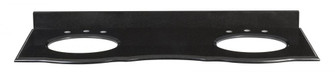 Warwick 61-inch Stone Top in Black Granite (Double Sink) (91|S-WARWICK-60BK)