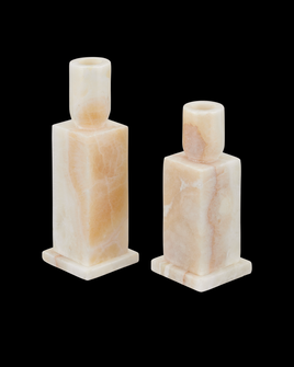 Lithos Ivory Candle Holder Set of 2 (92|1200-0951)