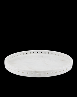 Freya Large White Marble Tray (92|1200-0592)