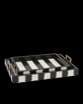 Arrow Black & White Tray Set o (92|1200-0451)
