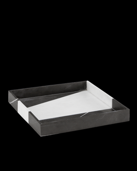Sena Black & White Marble Tray (92|1200-0653)