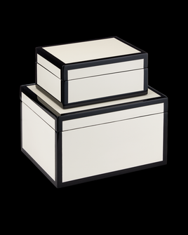 Ivory Lacquer Box Set of 2 (92|1200-0972)