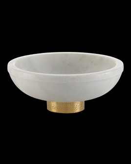 Valor Large White Marble Bowl (92|1200-0170)
