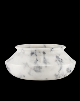 Punto Large White Marble Bowl (92|1200-0656)